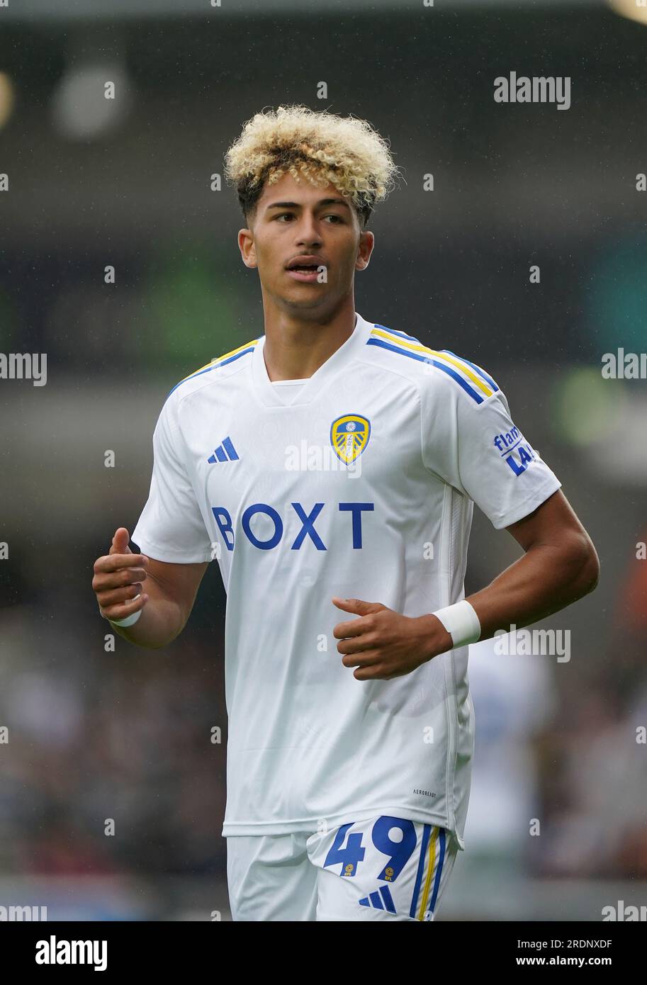 Leeds United's Mateo Joseph during the preseason friendly match at the