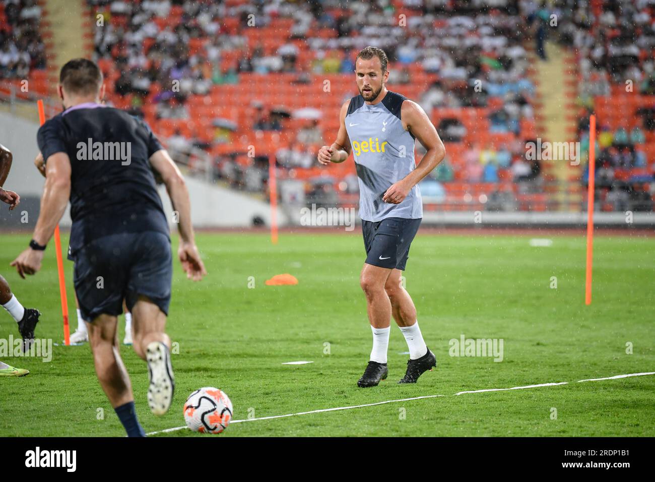 Bangkok, Thailand. 22nd July, 2023. Harry Kane of Tottenham Hotspur in training session during the pre-season match against Leicester City at Rajamangala Stadium. (Photo by Amphol Thongmueangluang/SOPA Images/Sipa USA) Credit: Sipa USA/Alamy Live News Stock Photo
