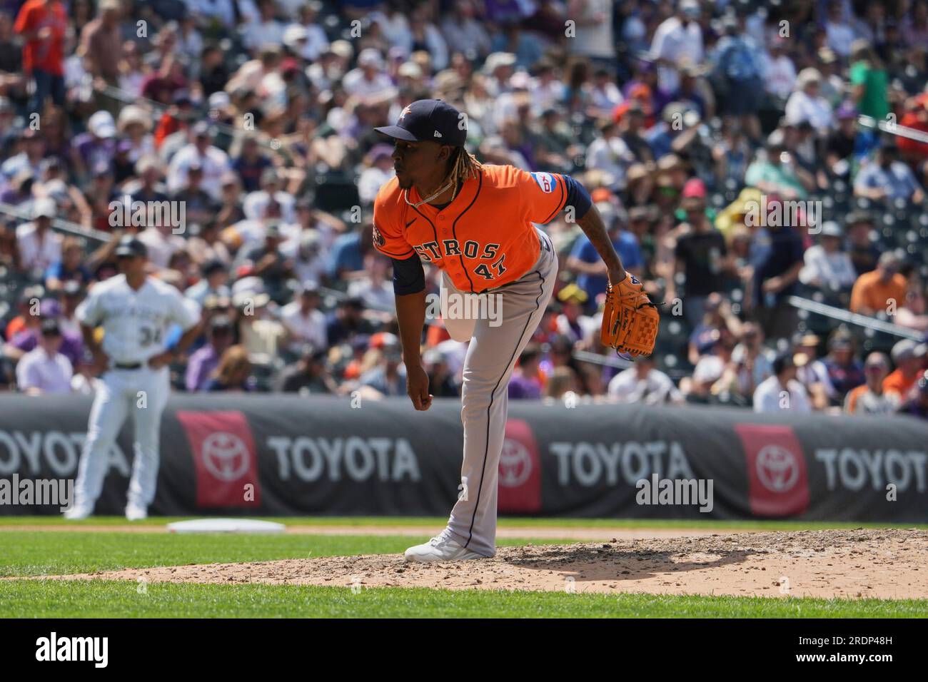 July 19 2023 Houston pitcher Ryan Pressly (55) throws a pitch