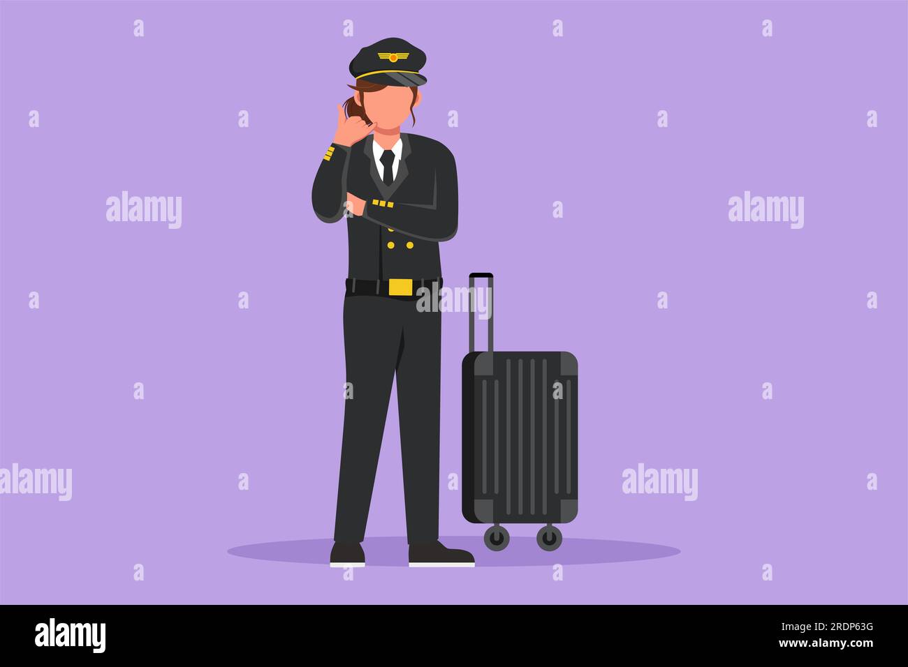 Female airline pilot isolated hi-res stock photography and images - Alamy