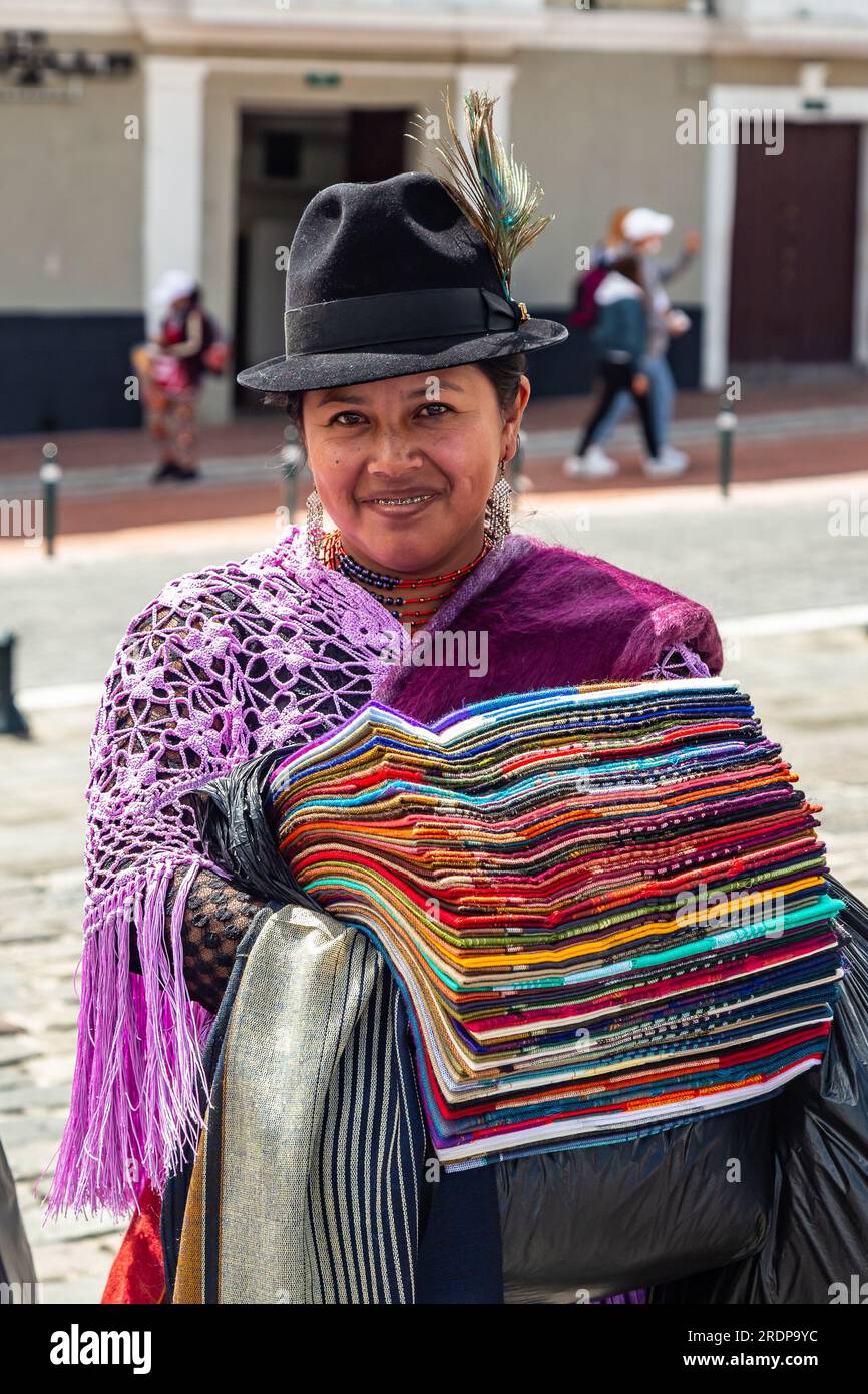 Quito, Ecuador, January 3, 2023: Women from the indigenous communities