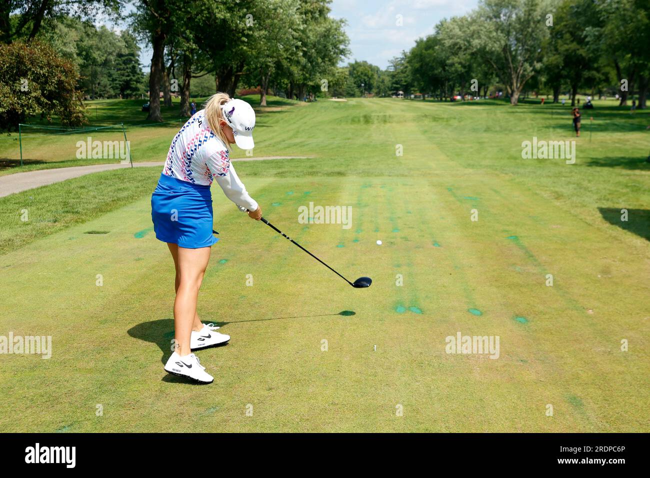 MIDLAND, MI - JULY 22: LPGA golfer Matilda Castren plays her tee shot ...