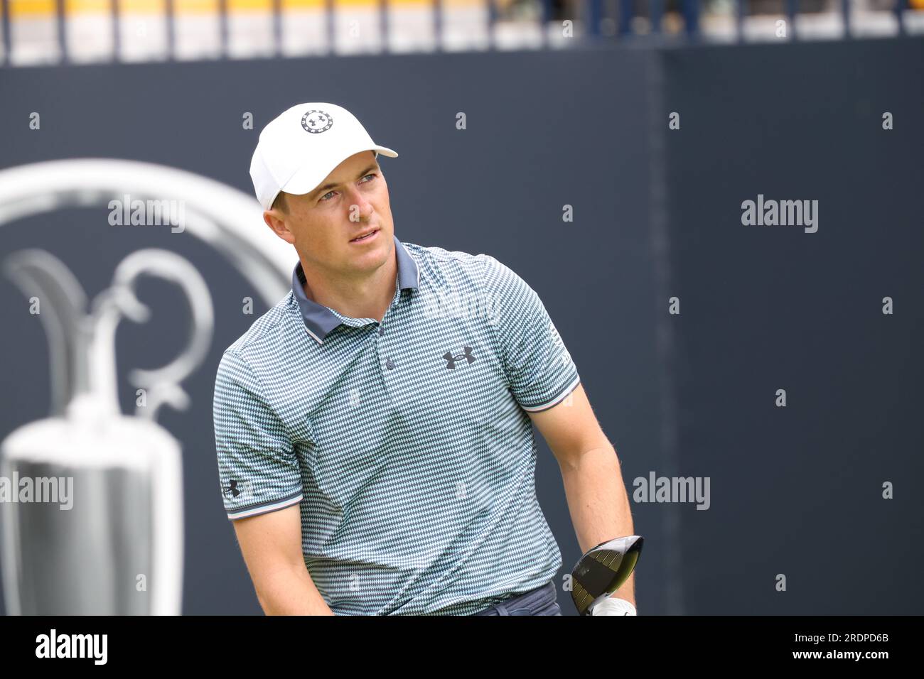 United States' Jordan Spieth during the day 3 of the 2023 British Open Golf Championship at the Royal Liverpool Golf Club in Wirral, England, on July 22, 2023. Credit: Koji Aoki/AFLO SPORT/Alamy Live News Stock Photo