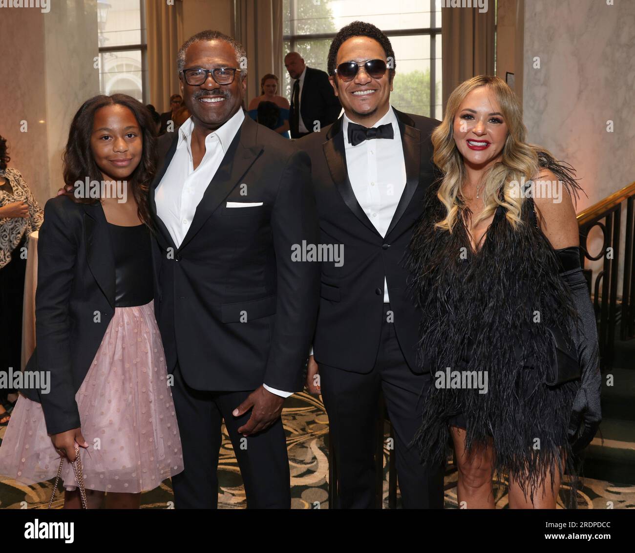 Mila Brown, from left, Marc Brown, Chris Gordon and Nikki Simon during the  75th Los Angeles Area Emmy Awards at the Beverly Wilshire Hotel on  Saturday, July 22, 2023, in Beverly Hills,