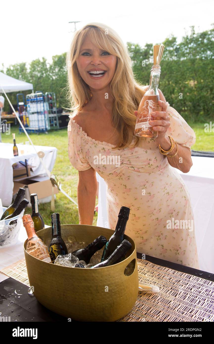 Christie Brinkley attends Ken and Maria Fishel's prepolo event at
