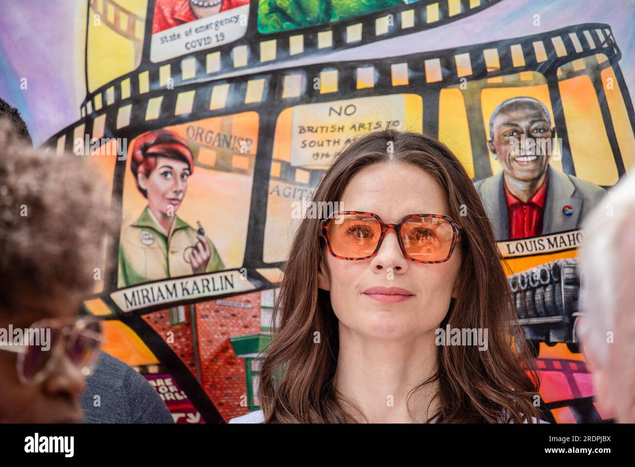 London UK 21st July 2023 Hayley Atwell Looks At The Camera During london-uk-21st-july-2023-hayley-atwell-looks-at-the-camera-during