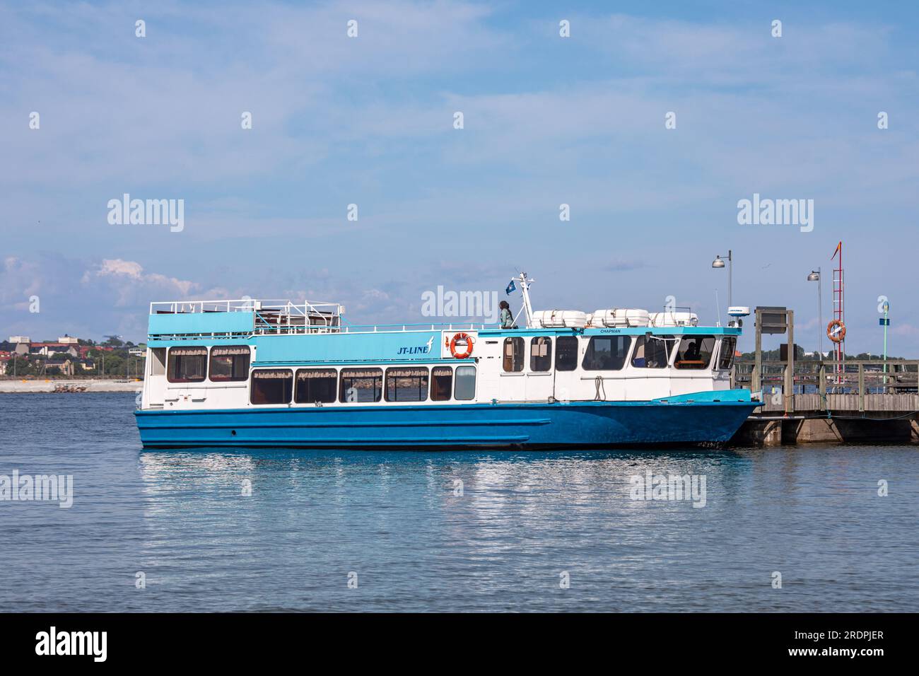 M/S Chapman waterbus of JT-Line moored at Pihlajasaari pier in Helsinki, Finland Stock Photo