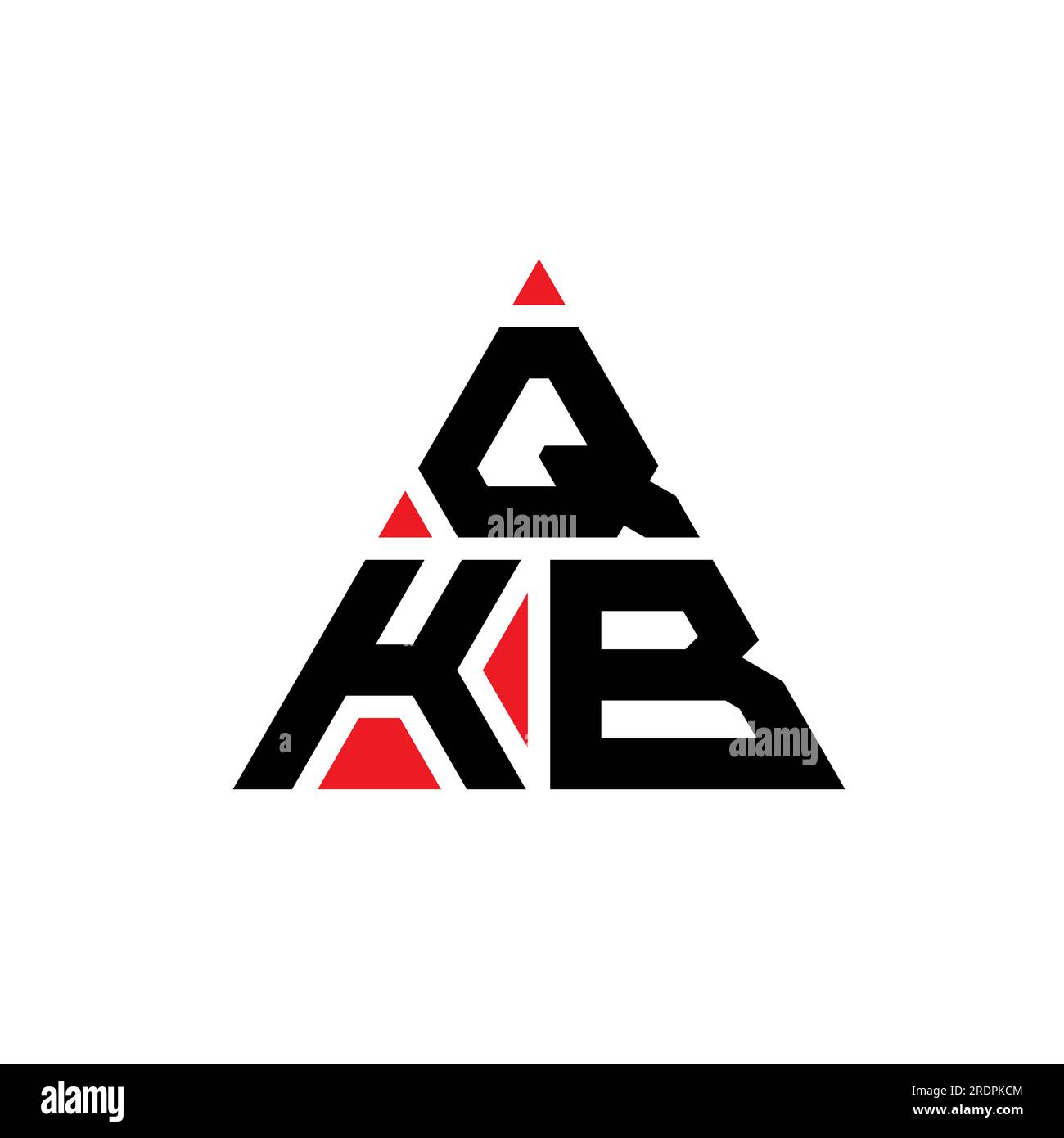 QKB triangle letter logo design with triangle shape. QKB triangle logo ...