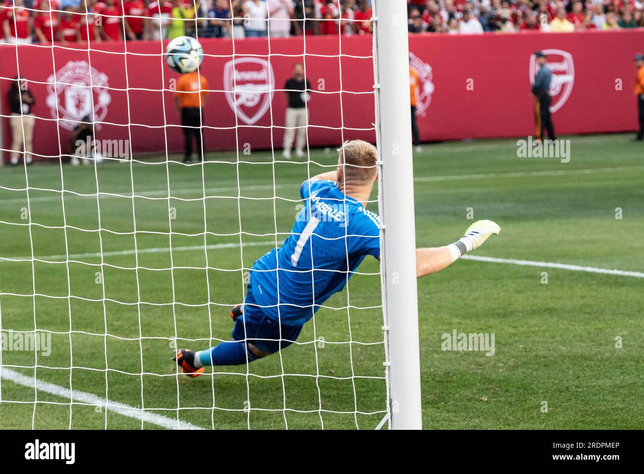 East Rutherford, USA. 22nd July, 2023. Goalkeeper Aaron Ramsdale of