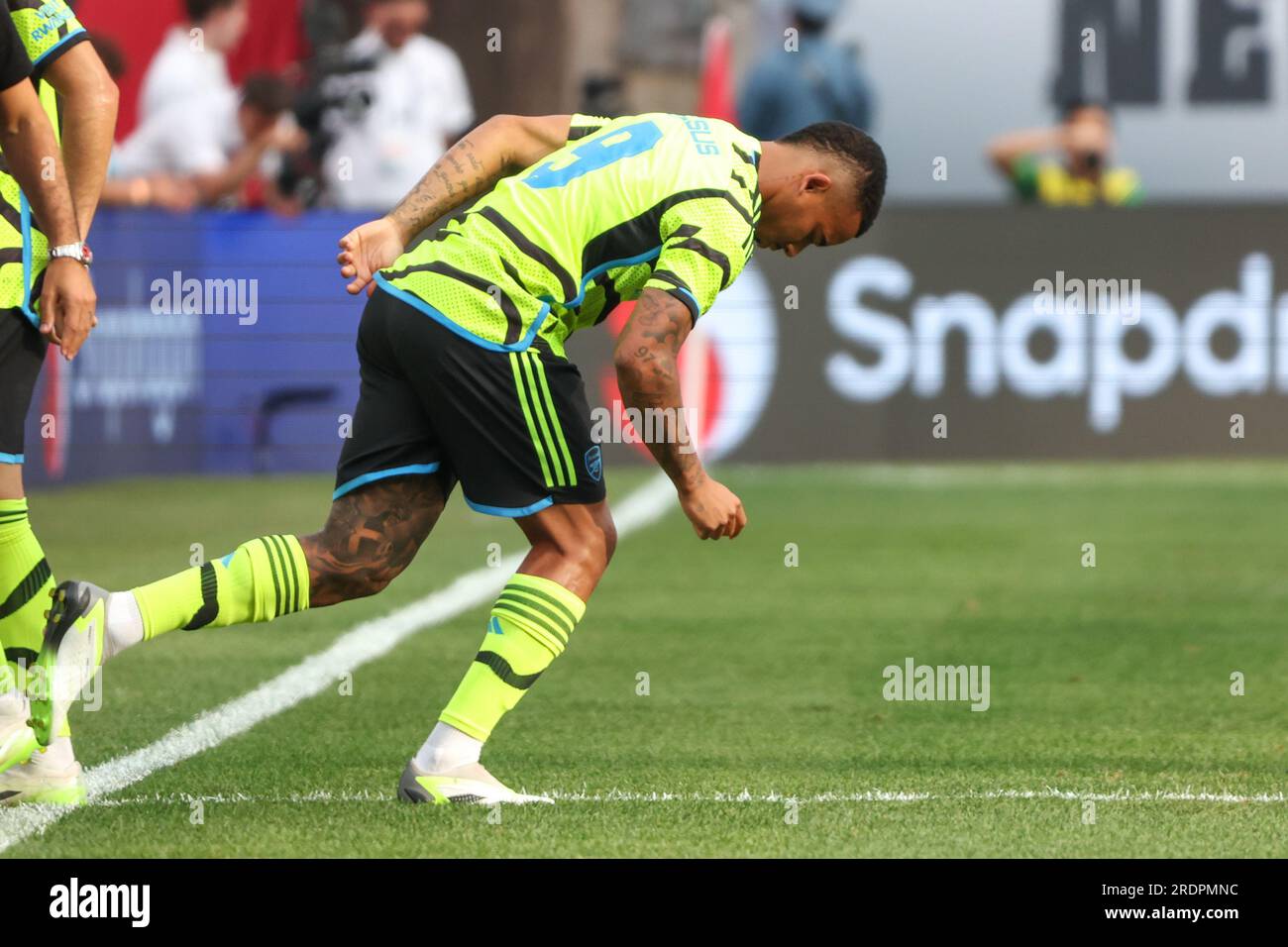 East Rutherford, United States. 22nd July, 2023. Gabriel Jesus of Arsenal  during a friendly match against Manchester United at MetLife Stadium in  East Rutherford in the State of New Jersey in the