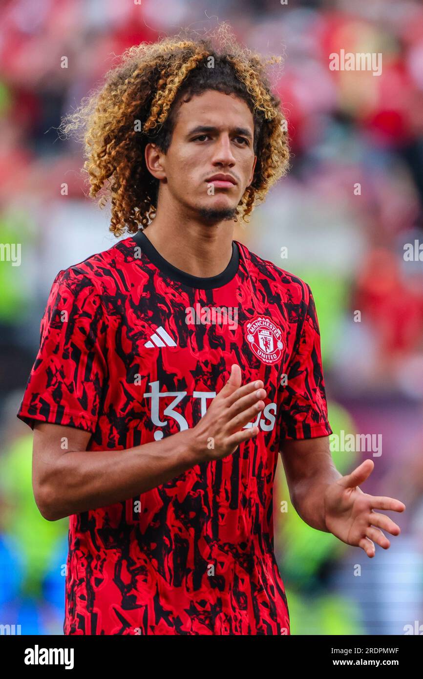 East Rutherford, United States. 22nd July, 2023. Hannibal Mejbri of Manchester United during a friendly match against Arsenal at MetLife Stadium in East Rutherford in the State of New Jersey in the United States this Saturday, July 27. Credit: Brazil Photo Press/Alamy Live News Stock Photo