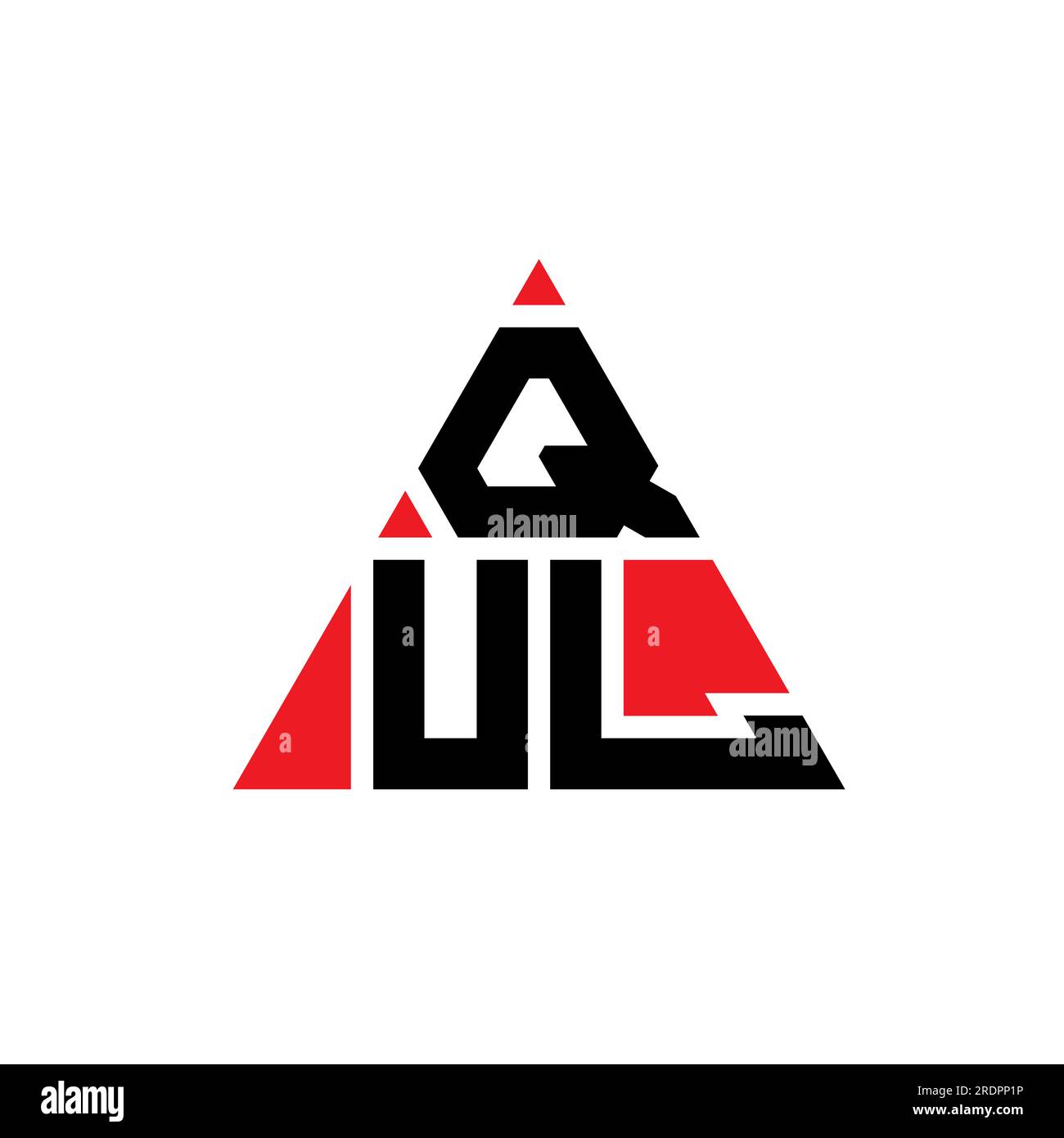 QUL triangle letter logo design with triangle shape. QUL triangle logo ...