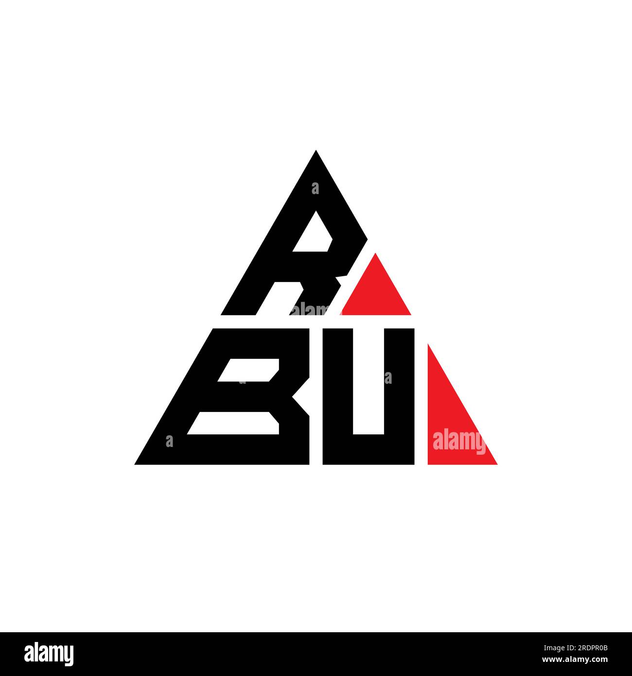 RBU triangle letter logo design with triangle shape. RBU triangle logo ...