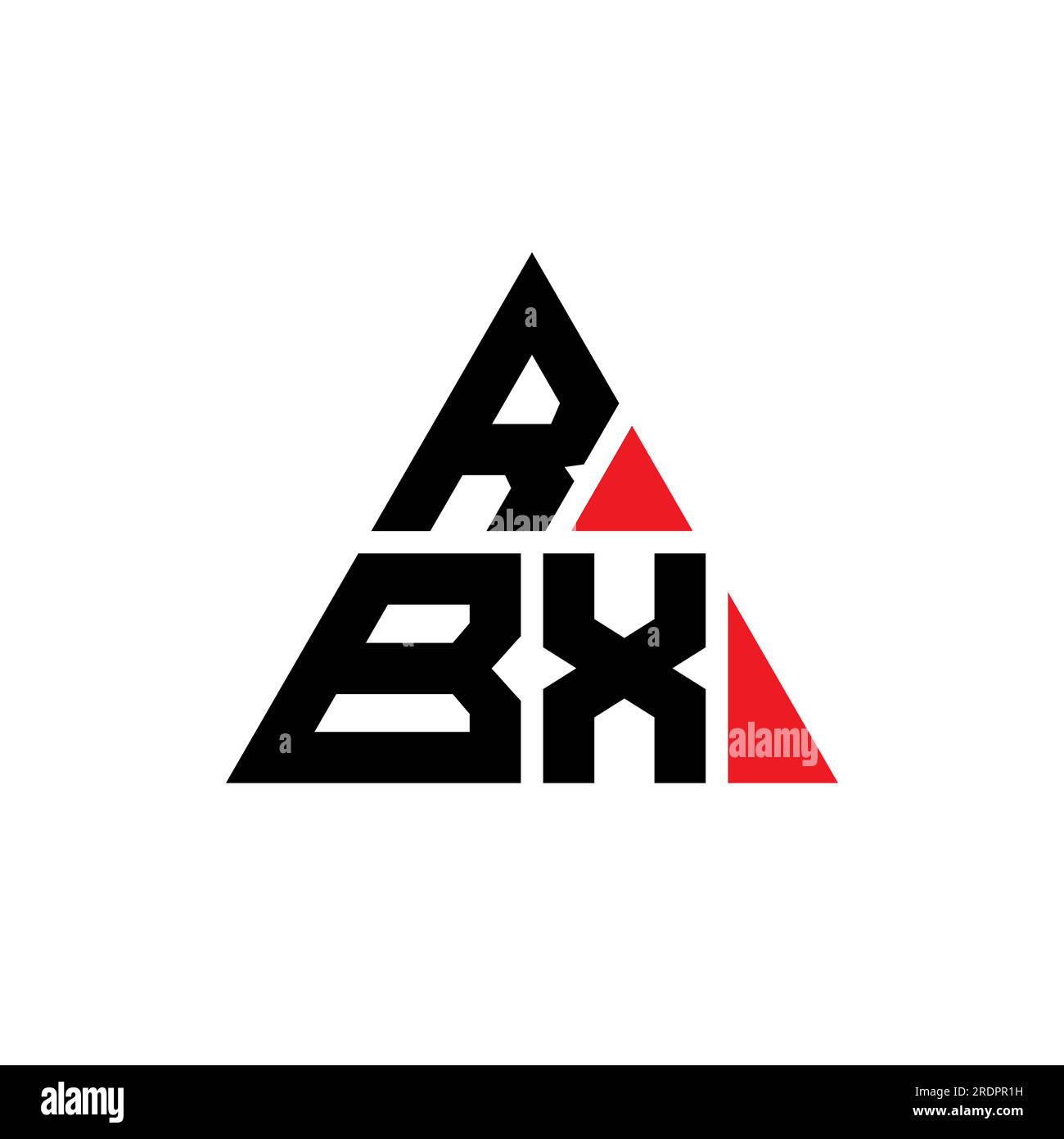 RBX triangle letter logo design with triangle shape. RBX triangle logo