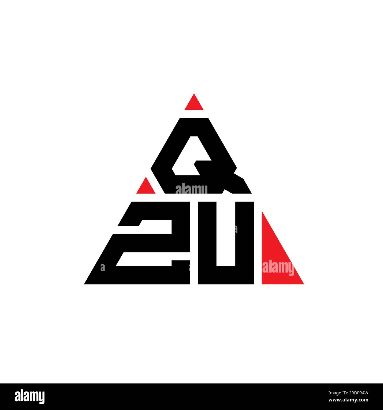 QZU triangle letter logo design with triangle shape. QZU triangle logo ...