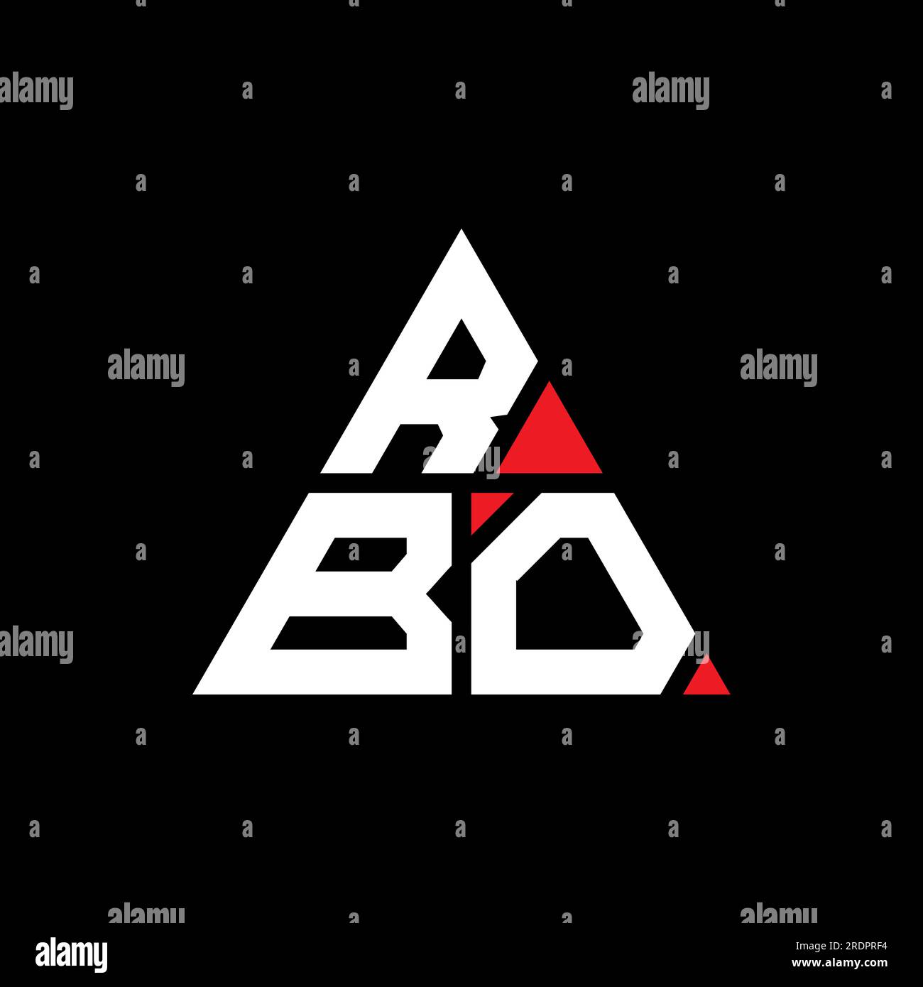 RBO triangle letter logo design with triangle shape. RBO triangle logo ...