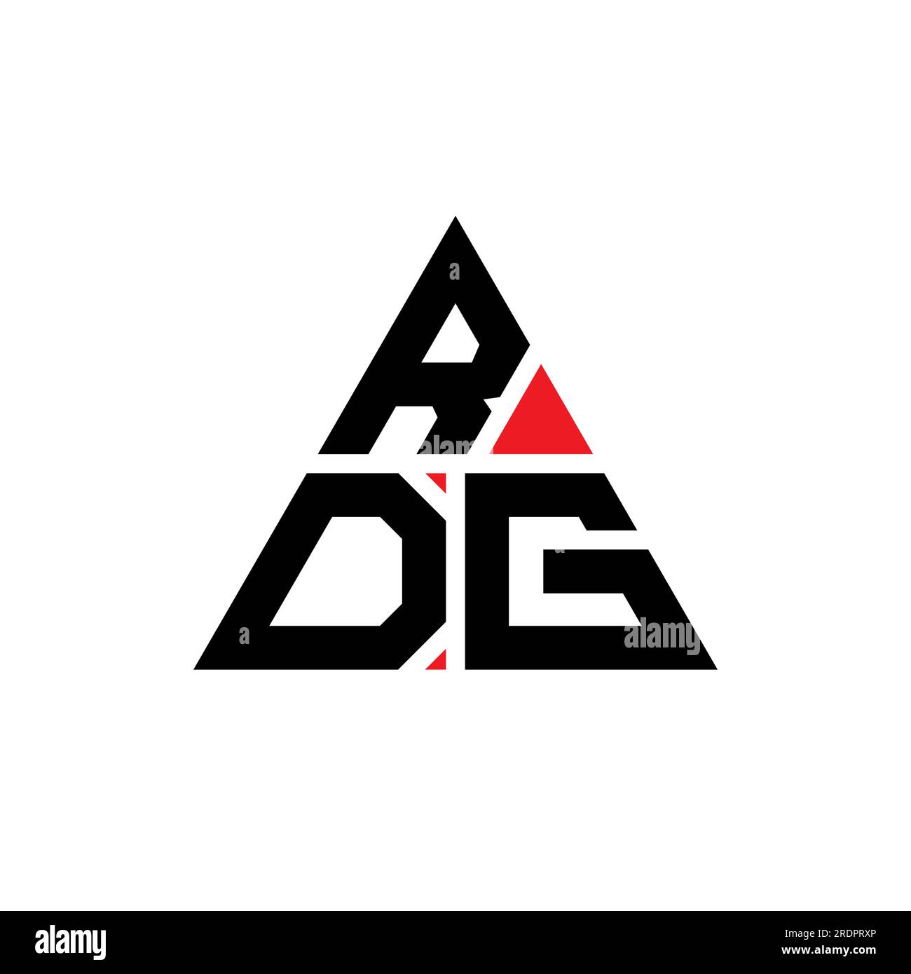 RDG triangle letter logo design with triangle shape. RDG triangle logo