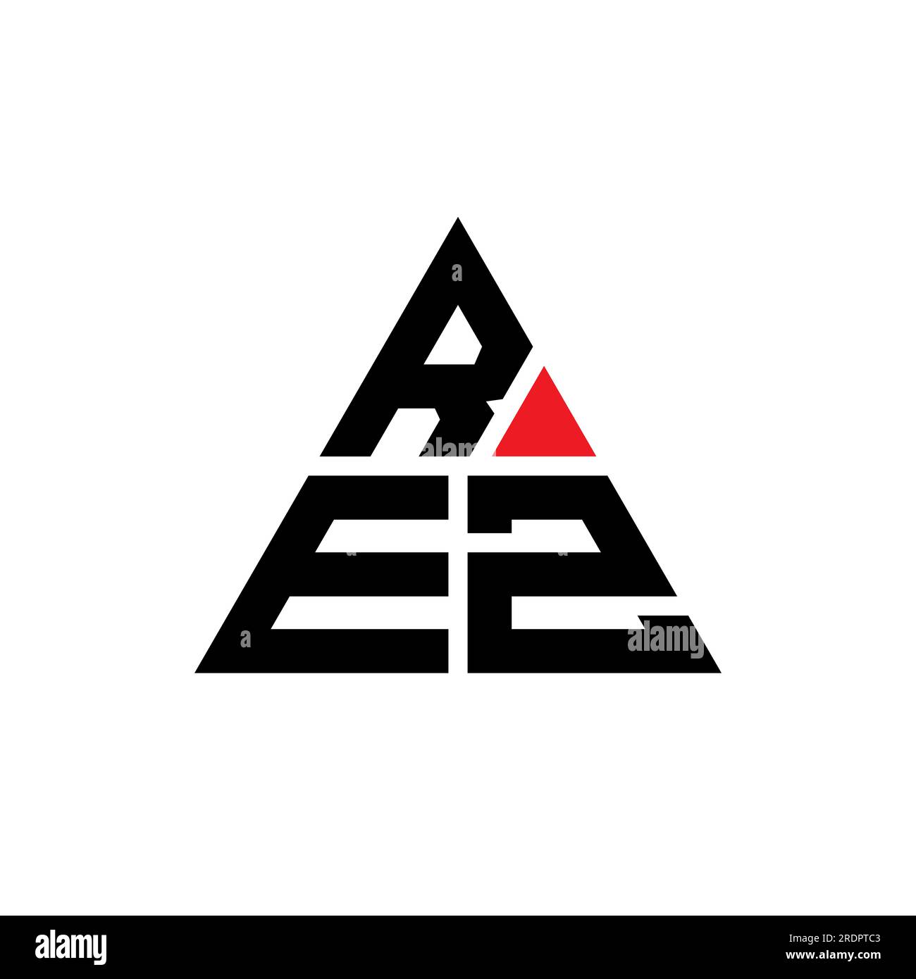 REZ triangle letter logo design with triangle shape. REZ triangle logo ...