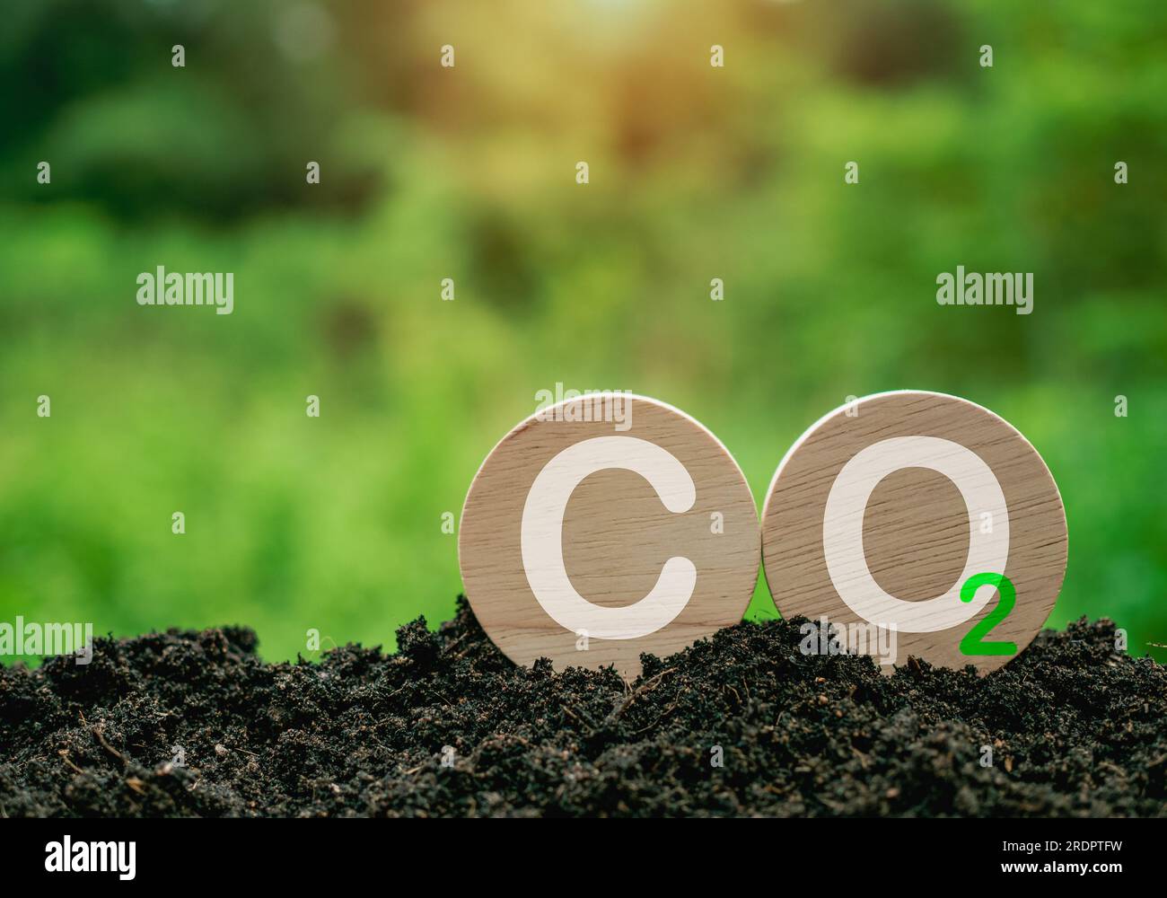 CO2 emission reduction concept, clean and friendly environment without