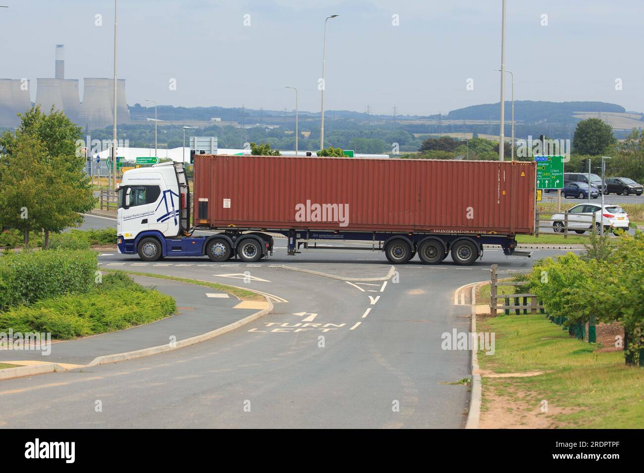 Humber ports container articulated lorry entering East Midlands gateway ...