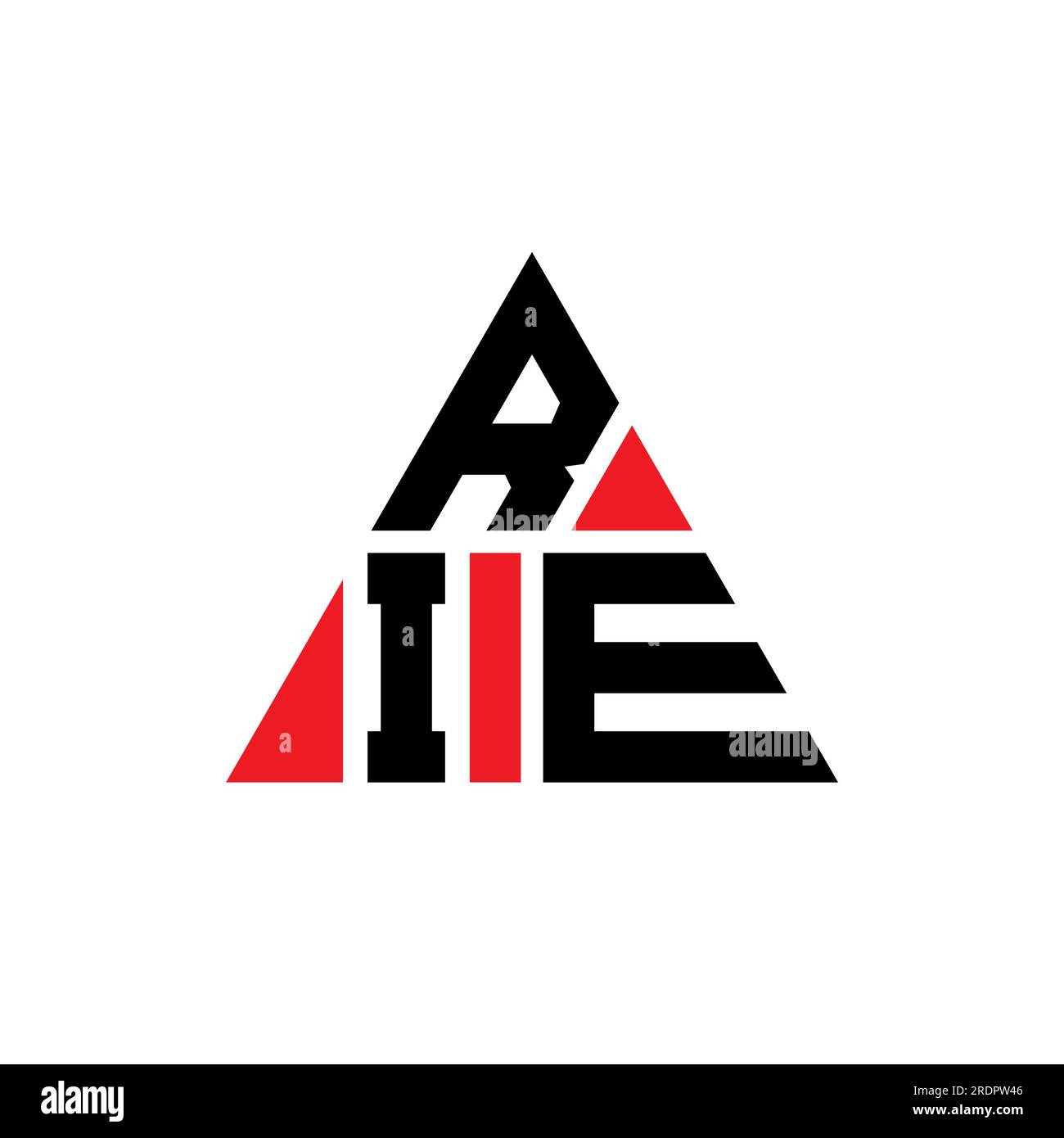 RIE triangle letter logo design with triangle shape. RIE triangle logo ...