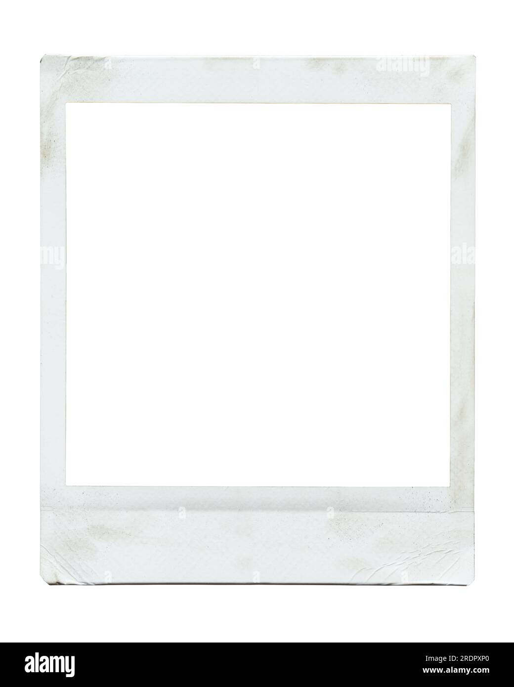 Old square white instant photo frame on white background with clipping path Stock Photo