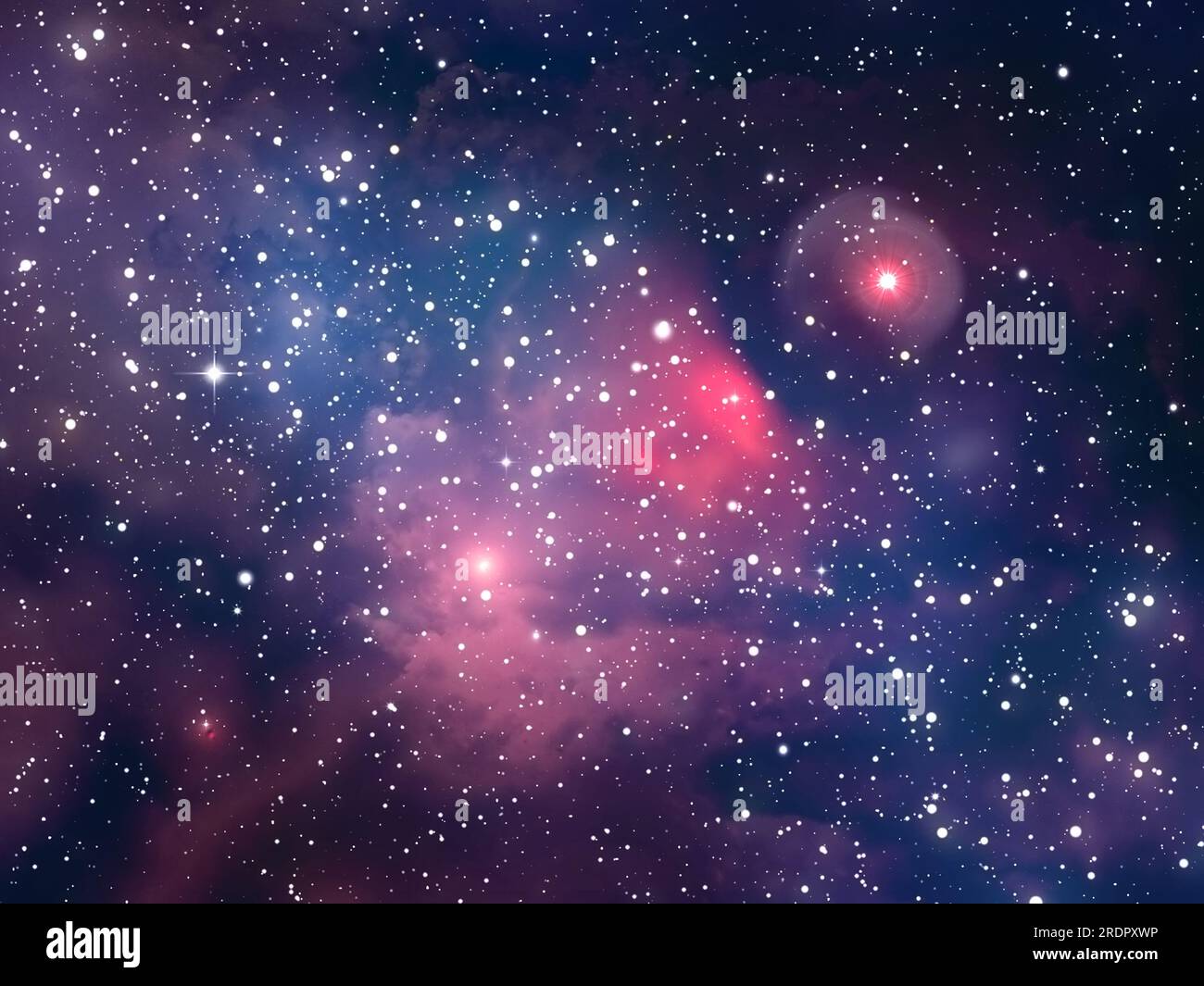 Space background with extrasolar nebula, 3D illustration Stock Photo