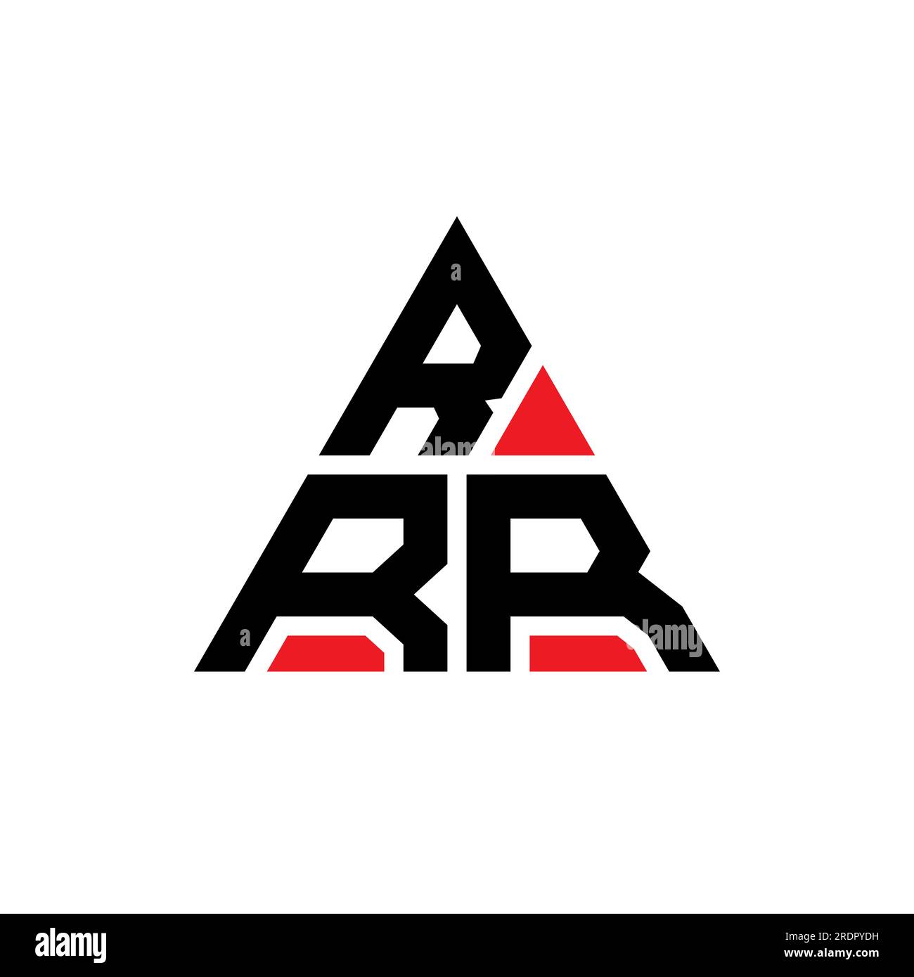 RRR triangle letter logo design with triangle shape. RRR triangle logo