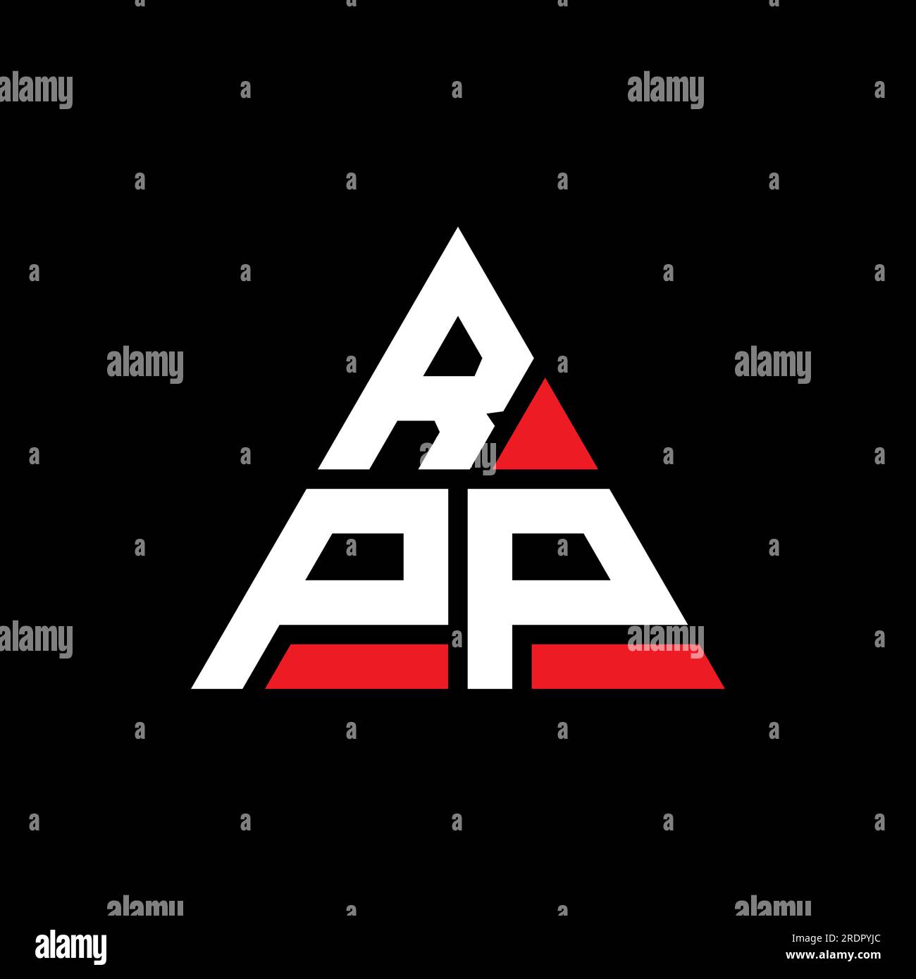 RPP triangle letter logo design with triangle shape. RPP triangle logo ...