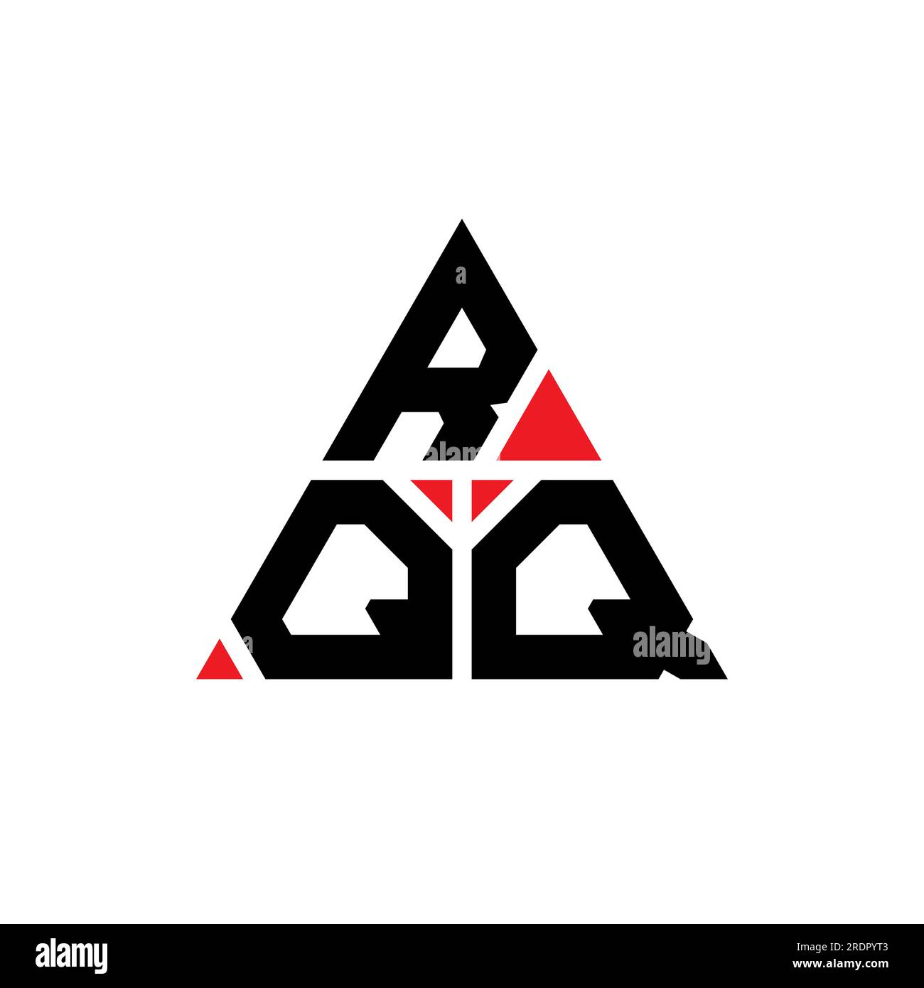 RQQ letter logo design with polygon shape. RQQ polygon and cube shape