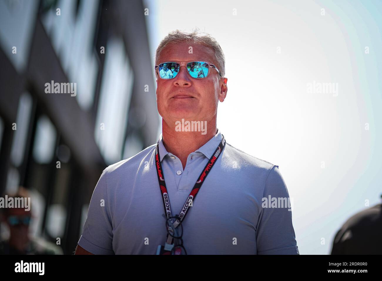 David Coulthard (GRB) former f1 driver, with RedBull Racing, McLaren and Williams, now TV commentator, during the Hungarian GP, Budapest 20-23 July 2023 at the Hungaroring, Formula 1 World championship 2023 Stock Photo
