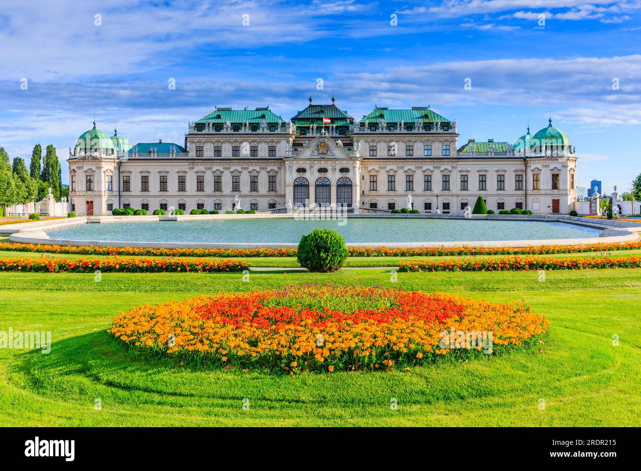 Vienna, Austria. Upper Belvedere Palace and garden. Stock Photo
