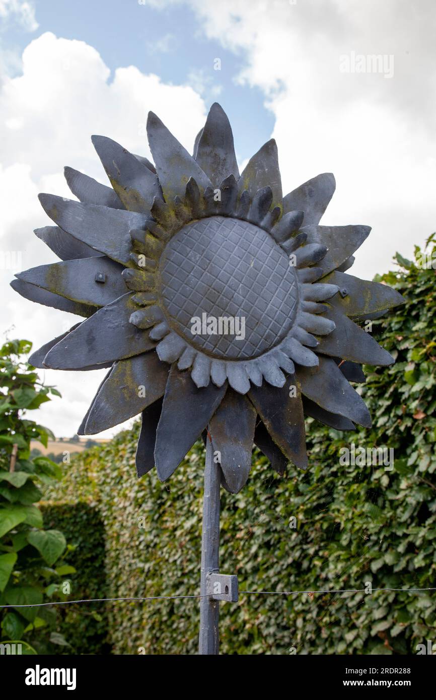 Sculpture at Yeo Valley's The Organic Gardens in Blagdon Somerset Stock Photo