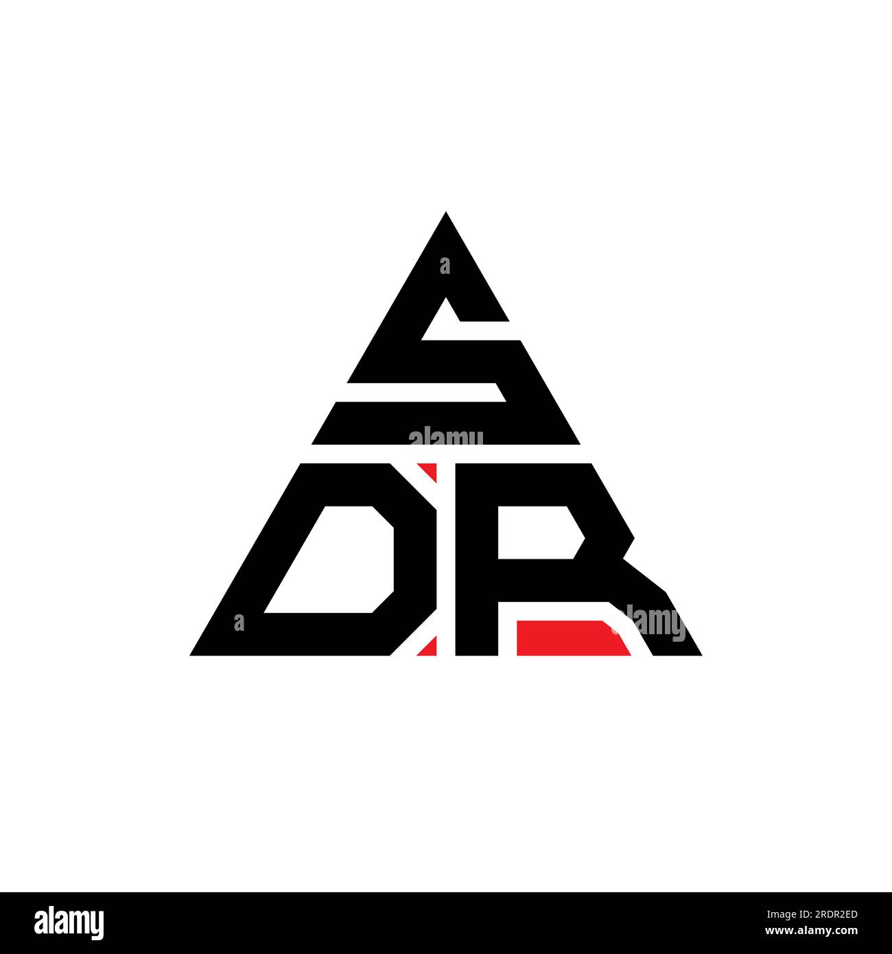 SDR triangle letter logo design with triangle shape. SDR triangle logo ...