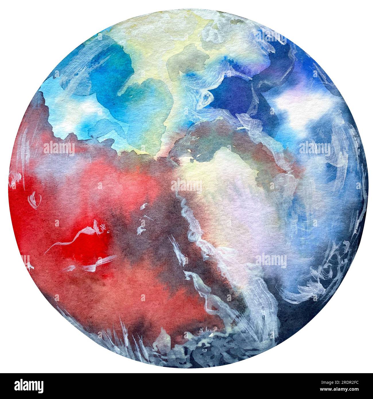 Planets of the Solar System watercolour poster set. Set of