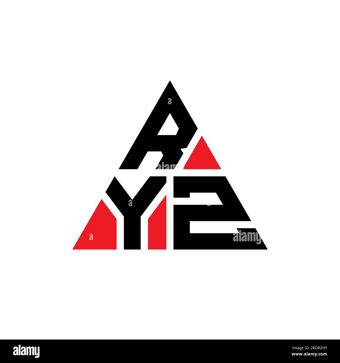 RYZ triangle letter logo design with triangle shape. RYZ triangle logo ...