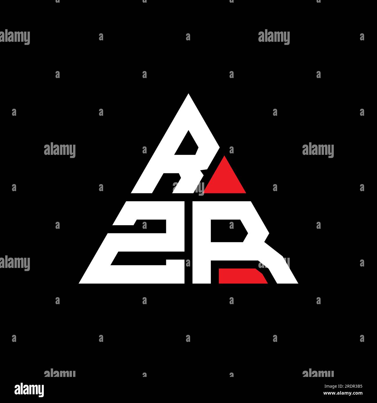 Rzr Letters RZR triangle letter logo design with triangle shape. RZR triangle logo ...
