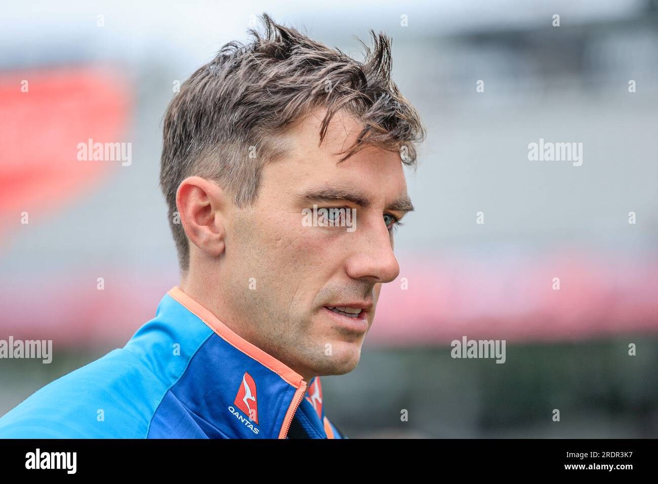 Patrick Rdr England Pat Cummings of Australia arrives ahead of the LV= Insurance Ashes Test ...