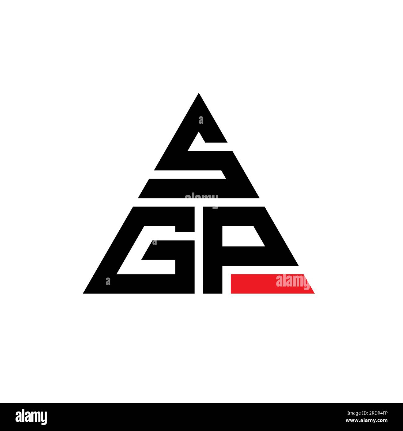 SGP triangle letter logo design with triangle shape. SGP triangle logo