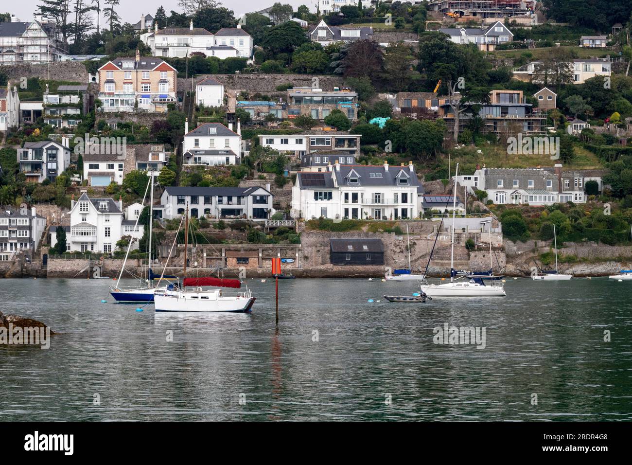 Image of Houses Near the Mouth of the River Dart, Dartmouth Showing
