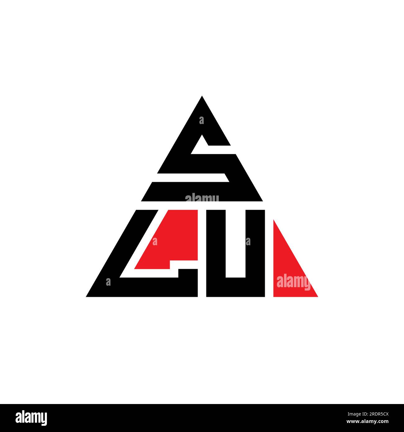 SLU triangle letter logo design with triangle shape. SLU triangle logo