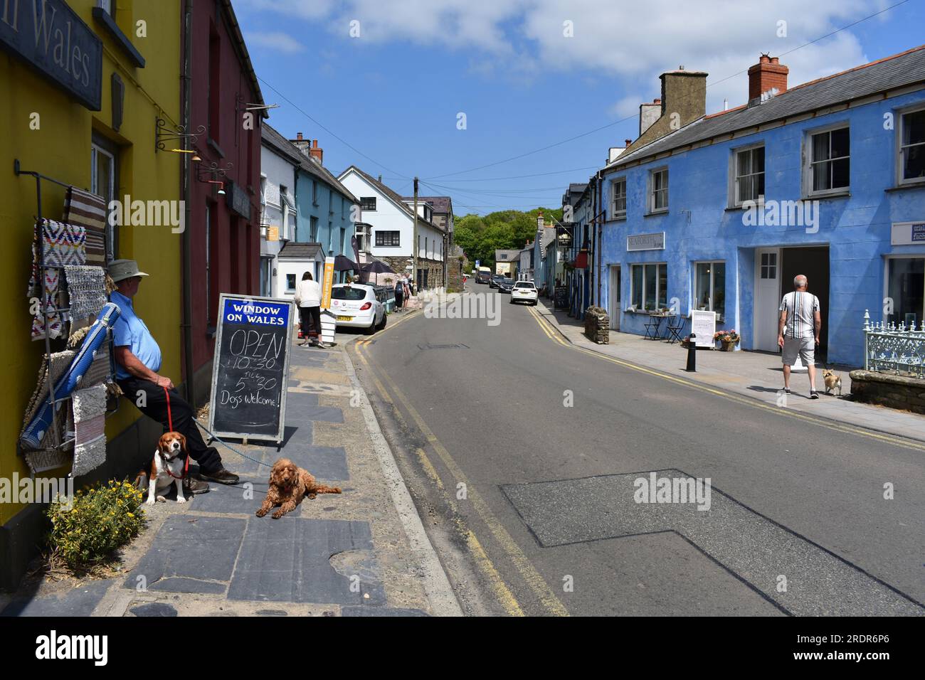 Main street, Solva, Pembrokeshire, Wales Stock Photo