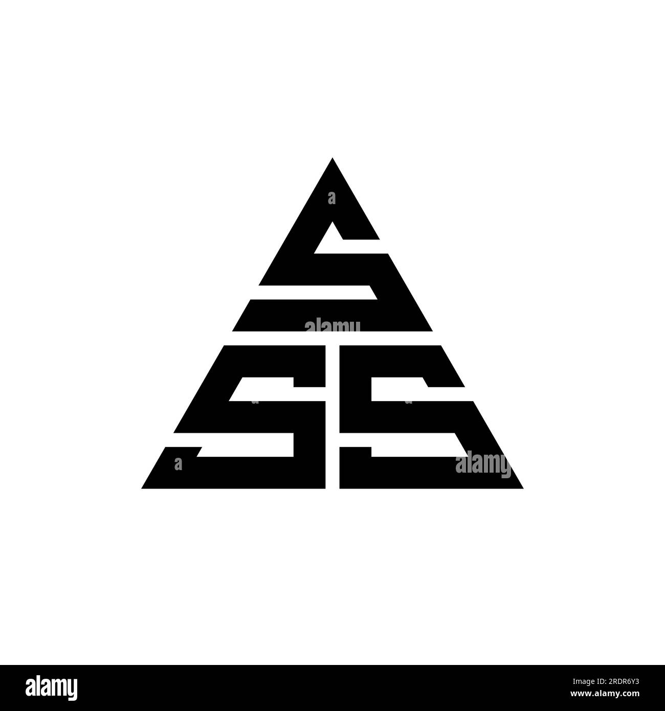 SSS triangle letter logo design with triangle shape. SSS triangle logo ...