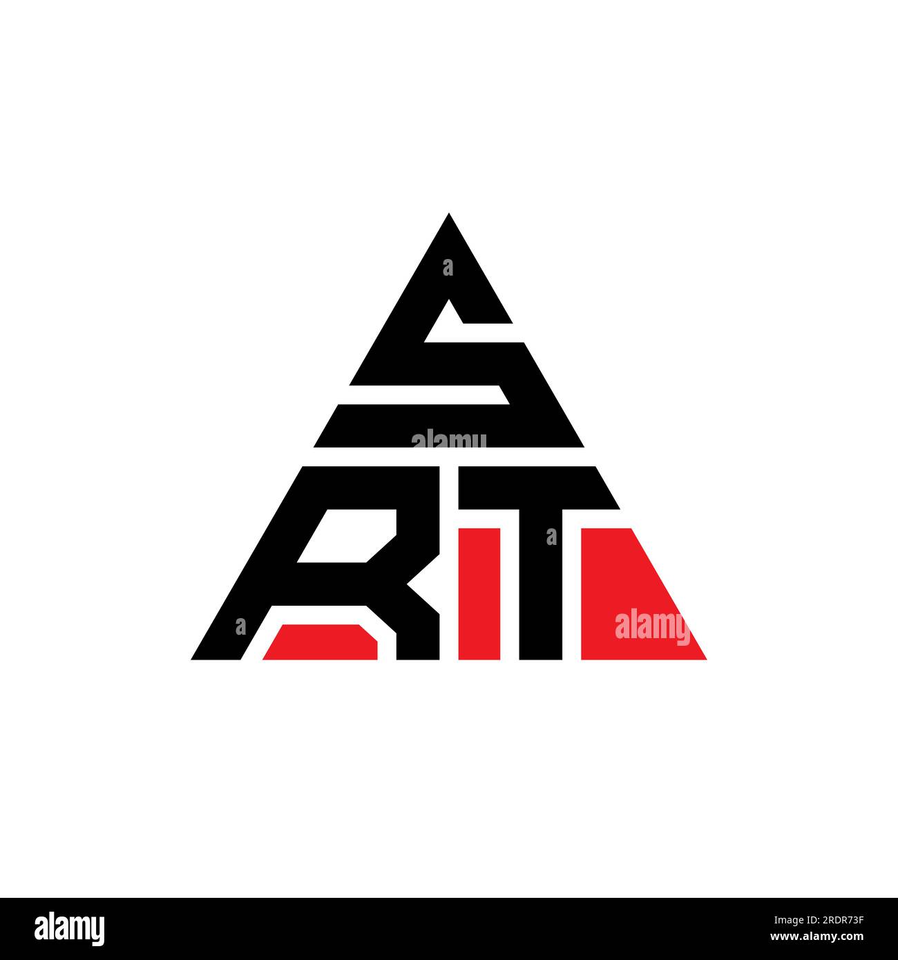 SRT triangle letter logo design with triangle shape. SRT triangle logo