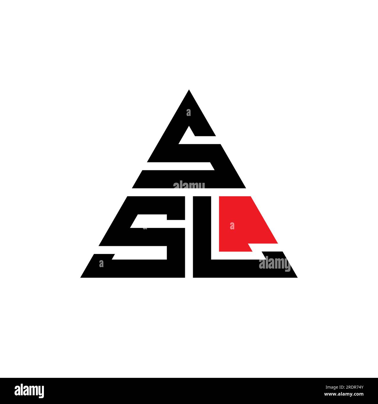 SSL triangle letter logo design with triangle shape. SSL triangle logo design monogram. SSL triangle vector logo template with red color. SSL triangul Stock Vector