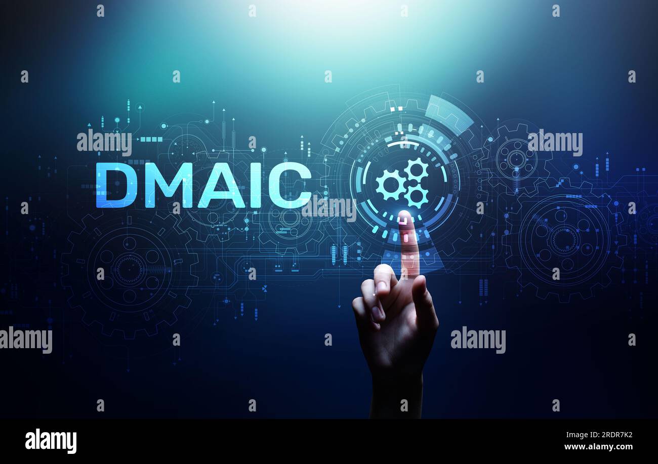 DMAIC SIx sigma lean manufacturing development technology concept Stock ...