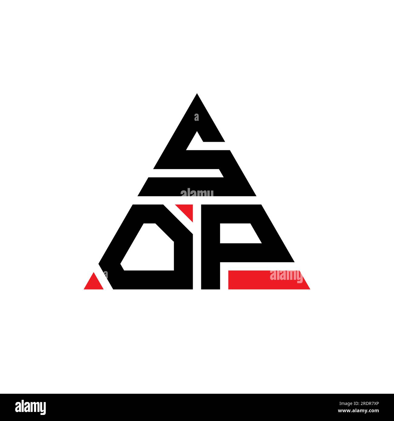 SOP triangle letter logo design with triangle shape. SOP triangle logo ...