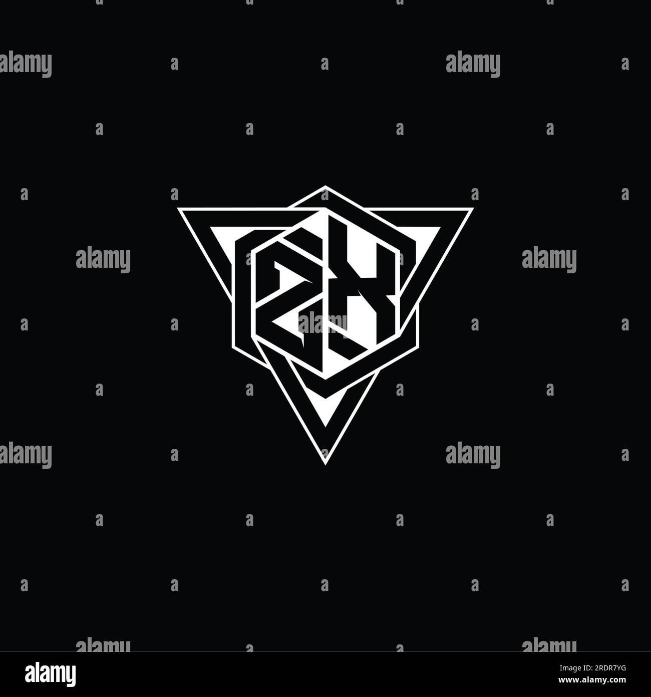 Monogram ZX Logo V2 Graphic by Greenlines Studios · Creative