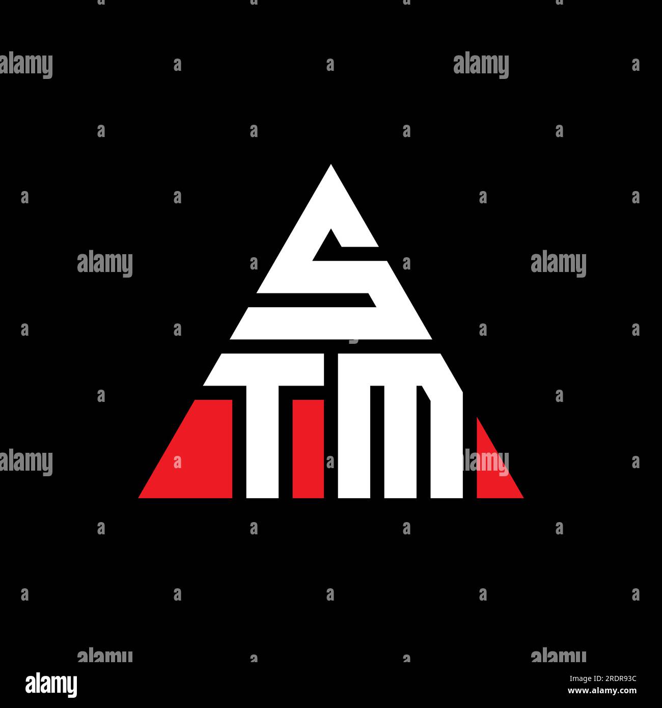 STM triangle letter logo design with triangle shape. STM triangle logo ...
