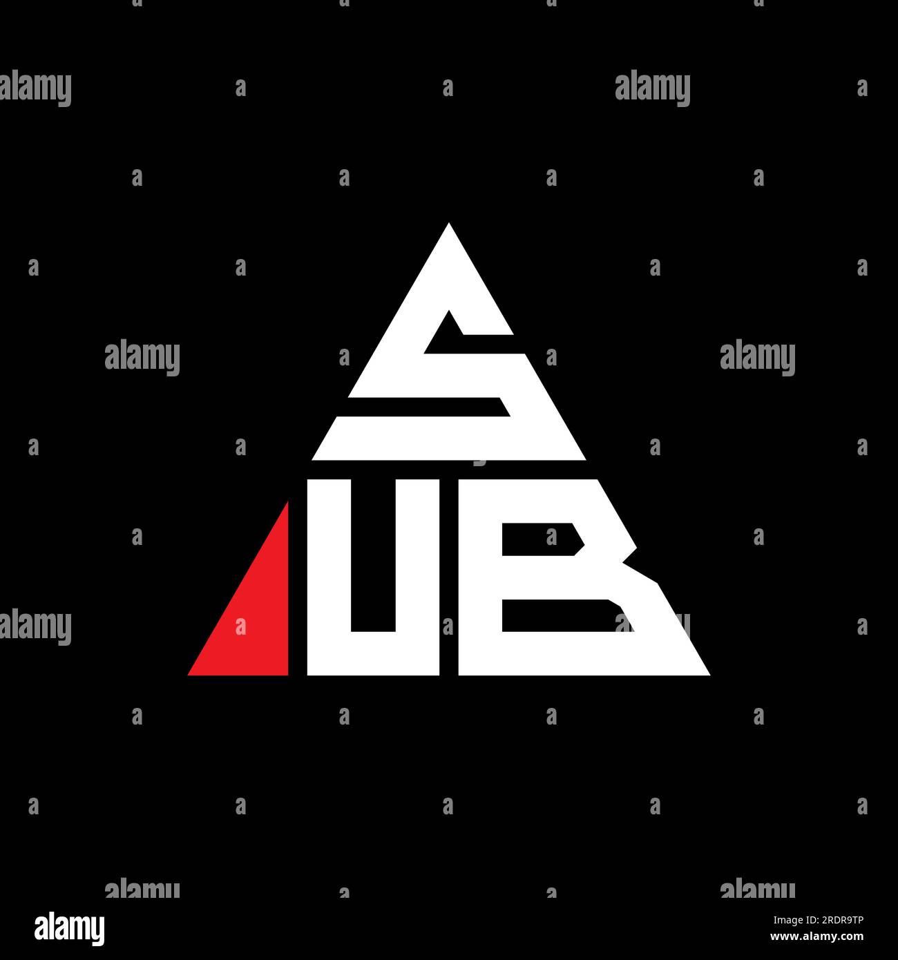 SUB triangle letter logo design with triangle shape SUB triangle logo